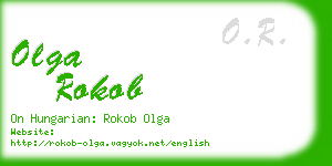 olga rokob business card